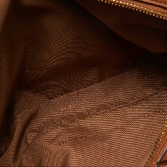 Coach Edie Tan Leather Shoulder Bag - Picture 4 of 4